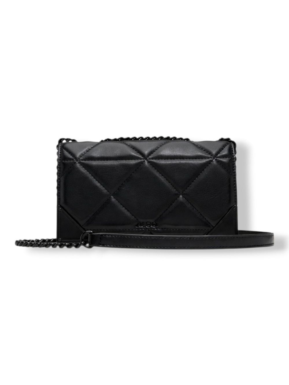 ALDO Albulasee Black Quilted Chain Shoulder Bag Crossbody Clutch